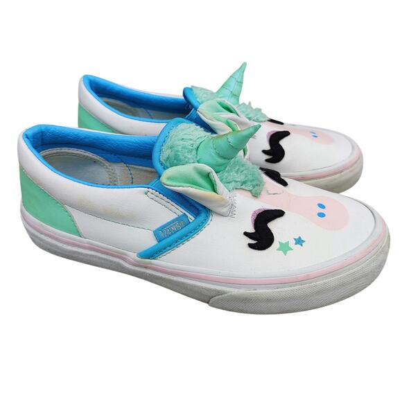 kids white Unicorn Vans  sz 3 - Picture 3 of 7